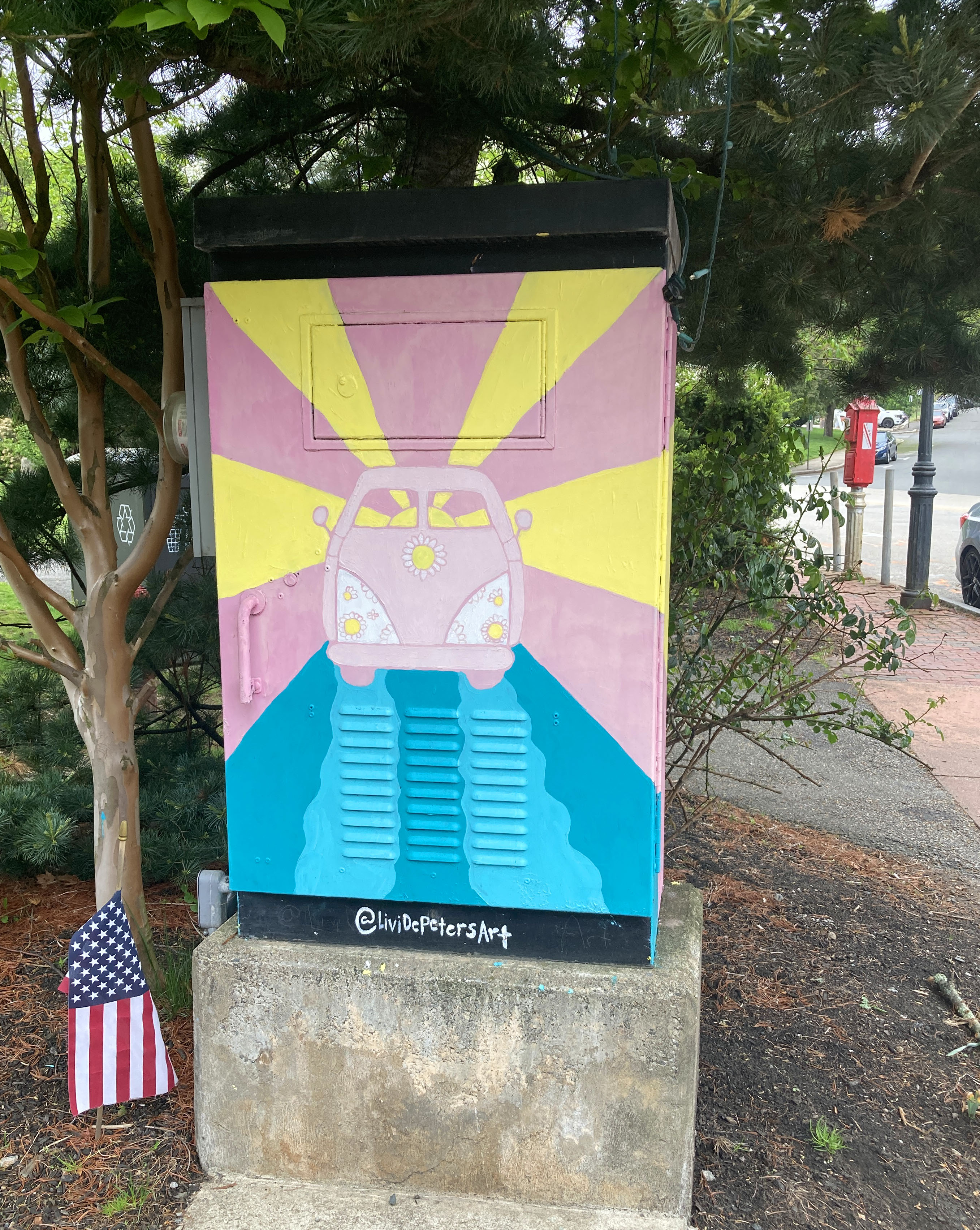 Colorful bus box art