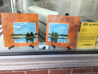 Art in August display window