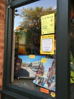Art in August display window