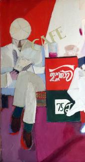 Half of cafe scene with Coke, Michiko Katsumi