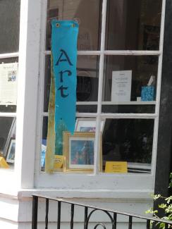 Art in August art in shop window